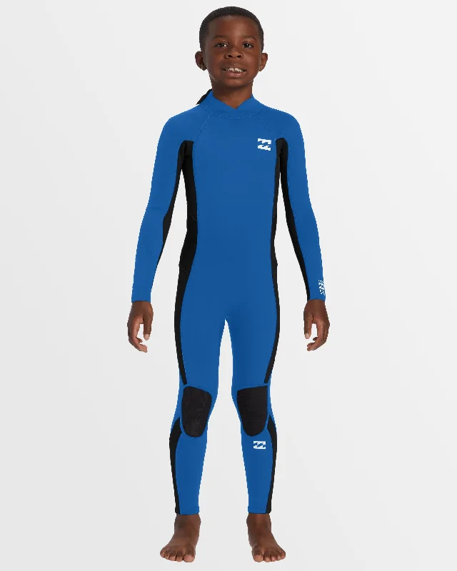 wetsuits for long-distance open water swimming-Boys 0-7 3/2mm Foil Back Zip Wetsuit