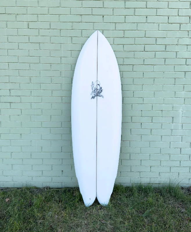 longboards for controlled, long rides-5'8" Rainbow Surfboards Quan Fish - Clear