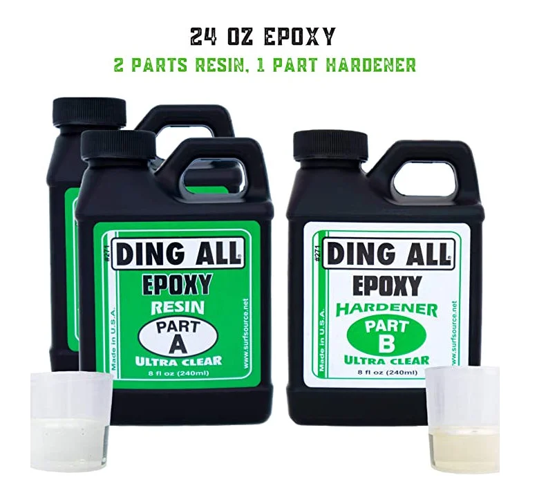 high-quality surfboards for durability-Ding All Epoxy Resin 24oz. 3pk Of Resin & Hardener