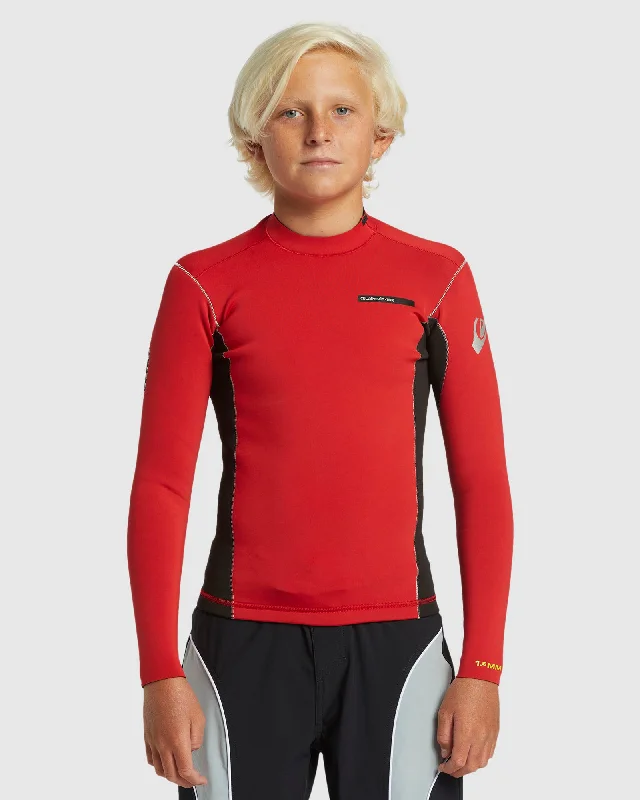 wetsuits with high stretch fabric for performance-Boys 8-16 1.5mm Everyday Sessions Wetsuit Top