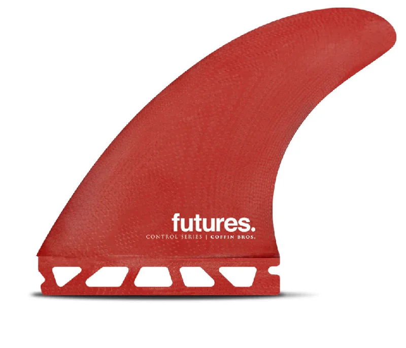 surfboards with high tail kick for maneuverability-Futures Coffin FG Thruster Red