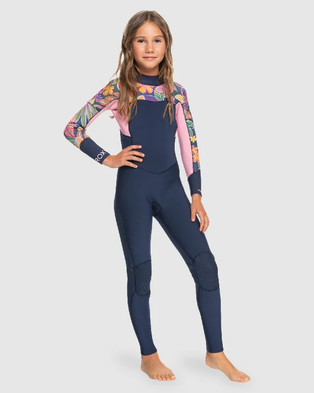 wetsuits with better fit for comfort-Girls 8-16 3/2mm Swell Series GBS Back Zip Wetsuit