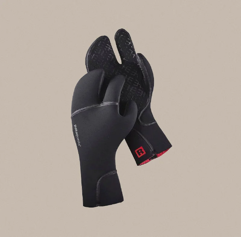 wetsuits for tropical water activities-Patagonia R4 3-Finger Wetsuit Mitts