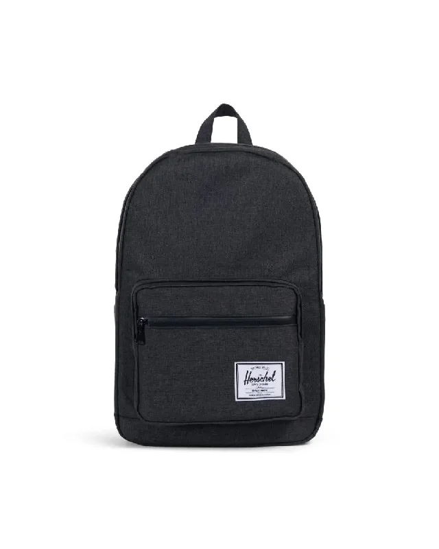 surfboards for medium-sized waves-Herschel Pop Quiz Black Crosshatch Black Backpack