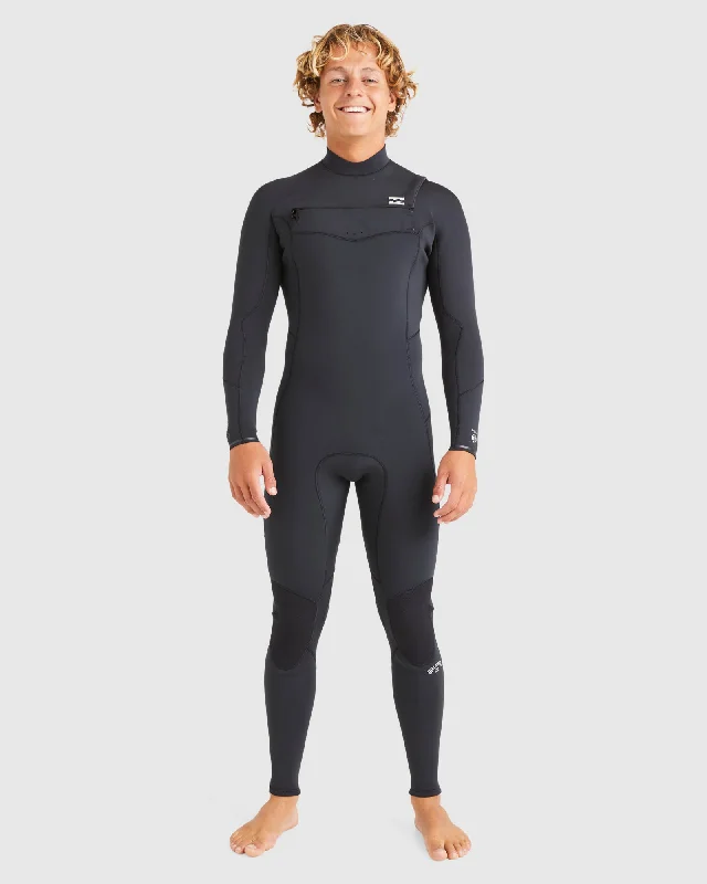 wetsuits for maximum comfort in cold water-Mens 3/2mm Absolute Natural Chest Zip Wetsuit