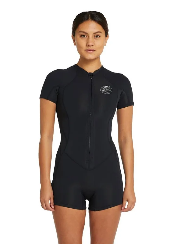 best wetsuits for consistent performance-ONeill Womens Bahia 2mm Front Zip Spring Suit Wetsuit