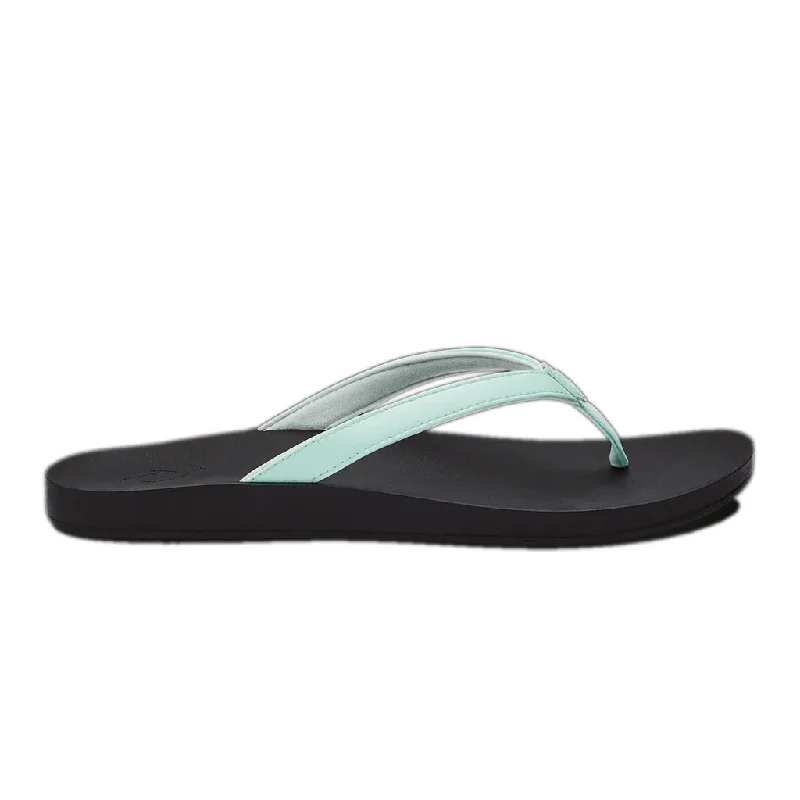 surfboards for consistent carving-Olukai Womens Puawe Sea Glass/Black Sandals