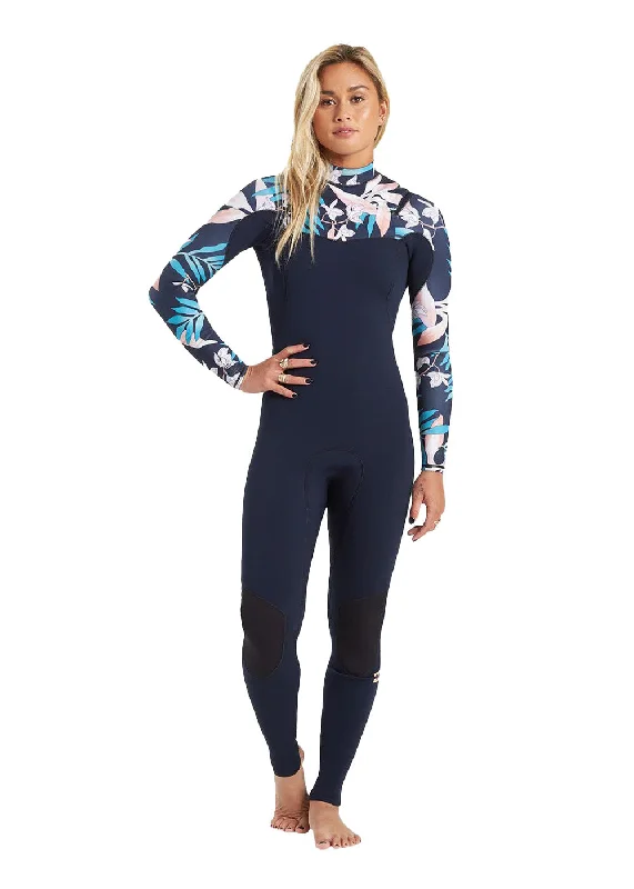 wetsuits for better thermal insulation-Billabong 302 Womens Furnace Comp Chest Zip Steamer Wetsuit