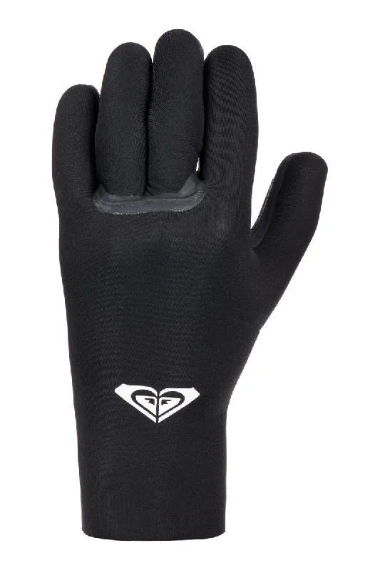 wetsuits with quick-dry material-Roxy 3mm Swell Series + Wetsuit Gloves - Black