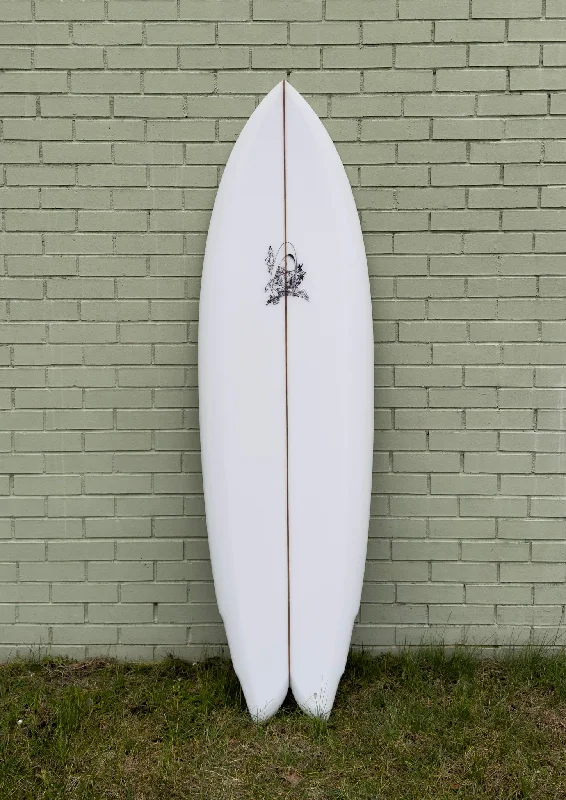 high-quality longboards for durability-6'0" Rainbow Surfboards Quan Fish - Clear