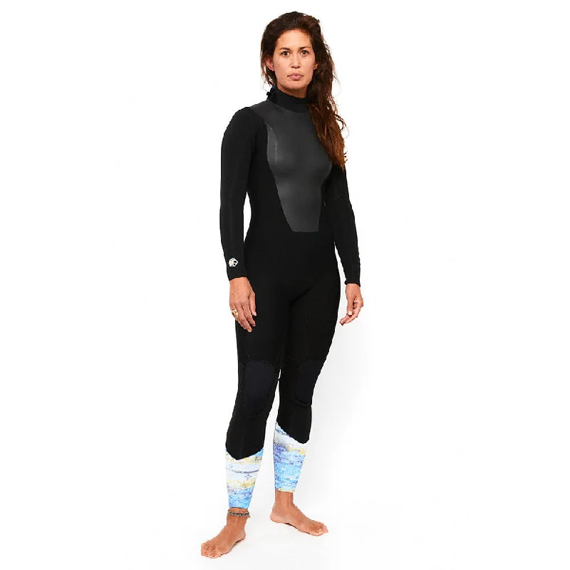 wetsuits for short surf sessions-Kassia Surf Sea Caves 4/3 Back Zip Wetsuit