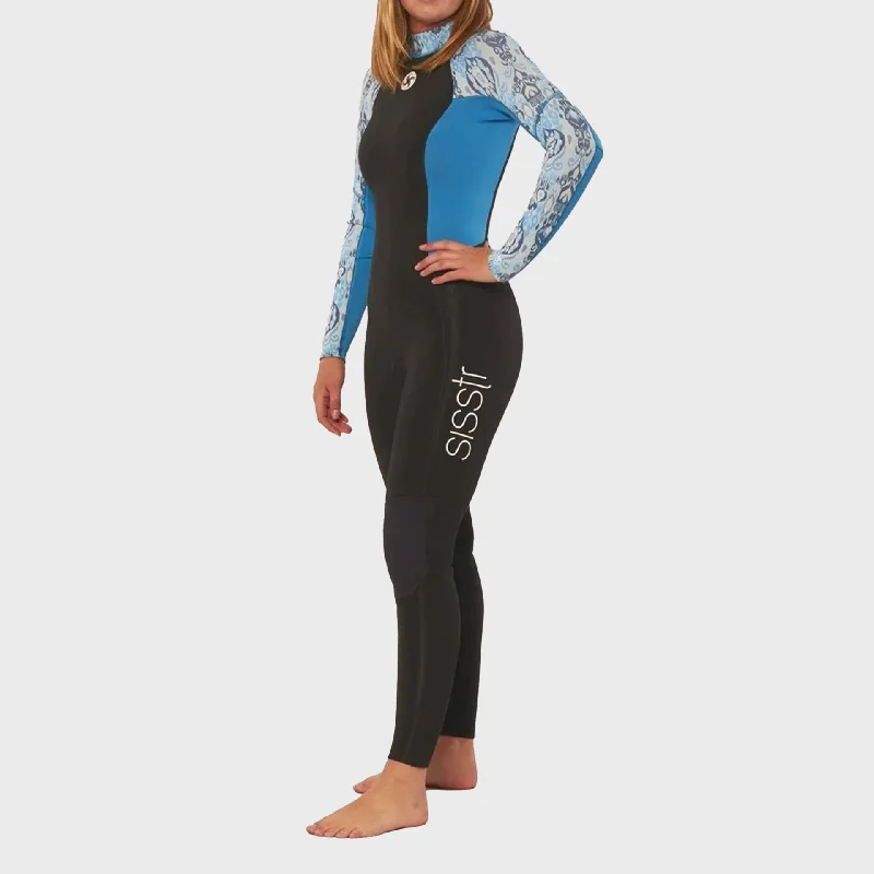 wetsuits for deep-sea diving-Sisstrevolution Summer Seas CLR Block Back Zip Womens Wetsuit - Ocean