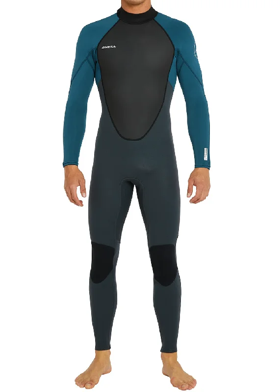 wetsuits with quick-dry material-ONeill Mens Reactor II 3/2mm Back Zip Steamer Wetsuit