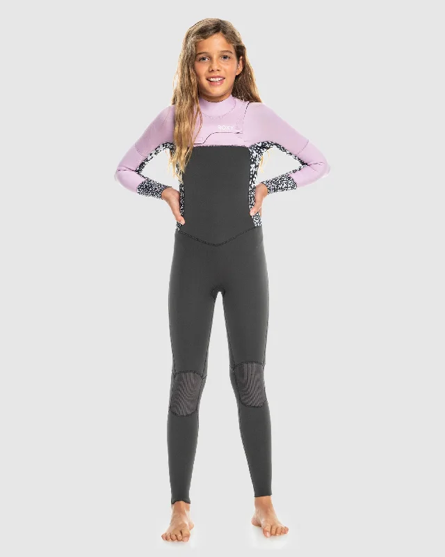 wetsuits for reduced water entry at the neck-Girls 3/2 Swell Series Girl Fz Gbs Wetsuit