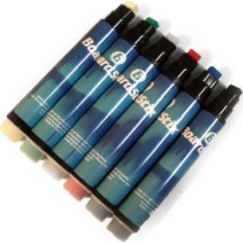 BROAD TIP SIX PACK PLASTIC BARELLED PENS