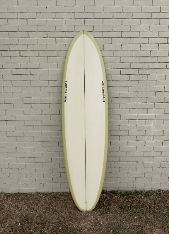 beginner-friendly longboards for learning-6'8" Lovemachine Surfboards Cheet - Light Olive