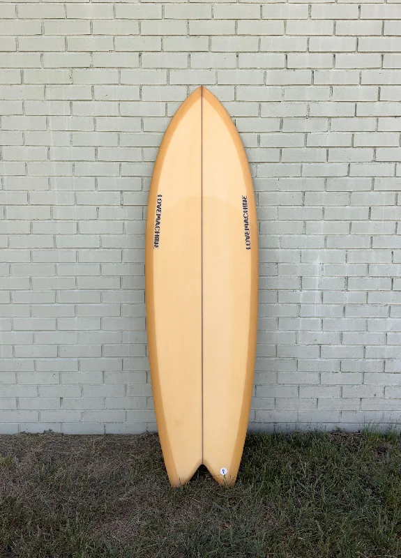 longboards for easier transitions between waves-5'9" Lovemachine Surfboards Wills Fish - Apricot