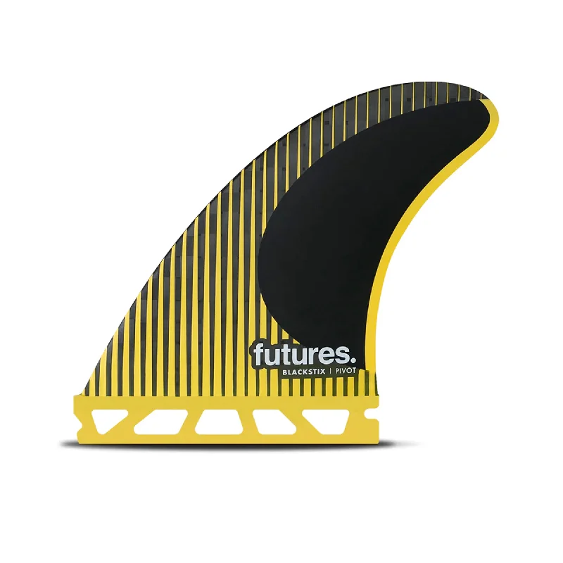 Futures P6 Blackstix Tri Surfboard Fins - Medium/Yellow