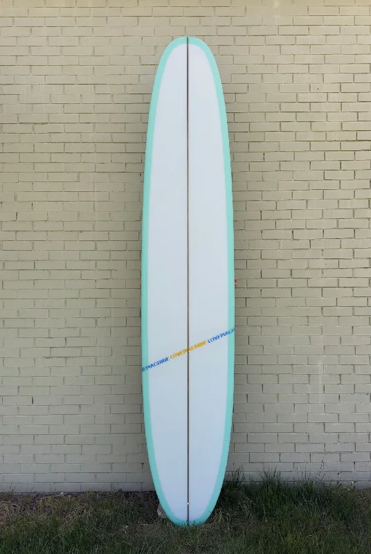 best longboard surfboards for beginners-9'10" Lovemachine Surfboards Gordo/Feo Longboard - Aqua