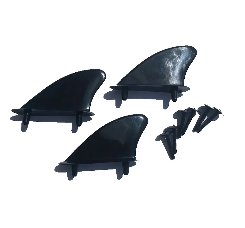 Block Surf Soft Surfboard Tri Surfboard Fins - Black