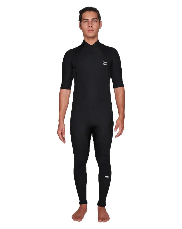 wetsuits for surfing in windy conditions-Billabong 202 Absolute Back Zip Short Sleeve Gbs Steamer Wetsuit