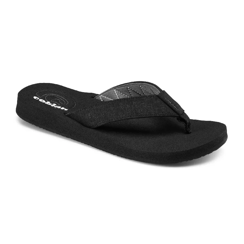 surfboards for responsive rail turns-Cobian Mens Floater 2 Black Sandal