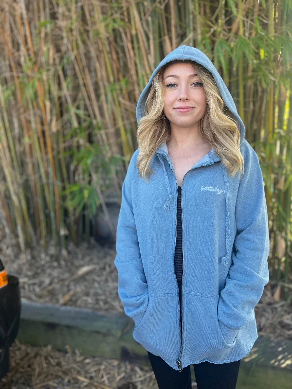 lightweight surfboards for easy handling-WBZ Girls Script Embroidered Hoody