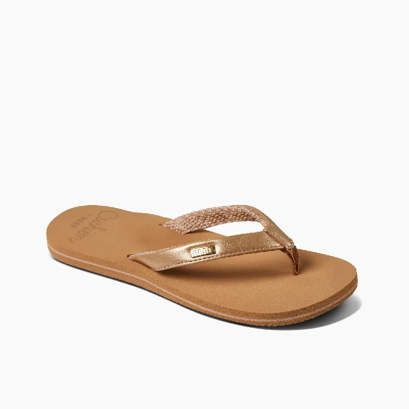 surfboards for lightweight riders-Reef Womens Cushion Sands Champagne Sandal