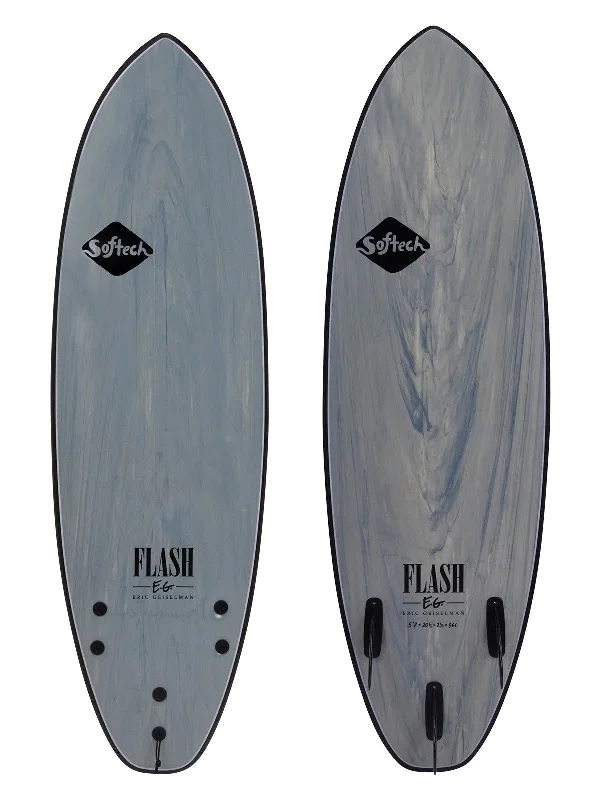 surfboards with deep concave for fast turns-Softech 6'6" Eric G. Flash Grey Marble