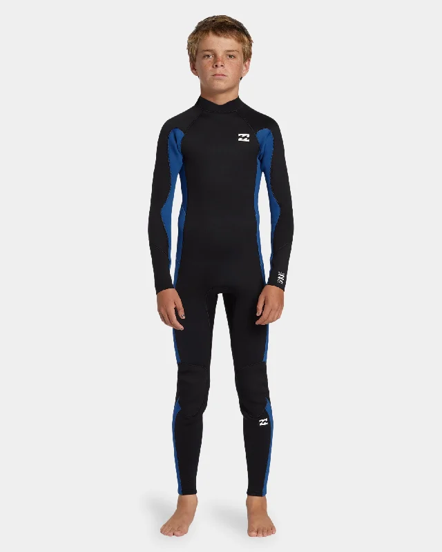 wetsuits with strategic panels for enhanced mobility-Boys 8-16 4/3mm Foil Back Zip Steamer Wetsuit