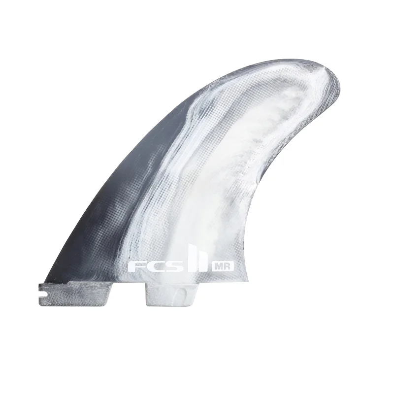 FCS II Mark Richards Performance Core 2+1 Surfboard Fins - White Swirl