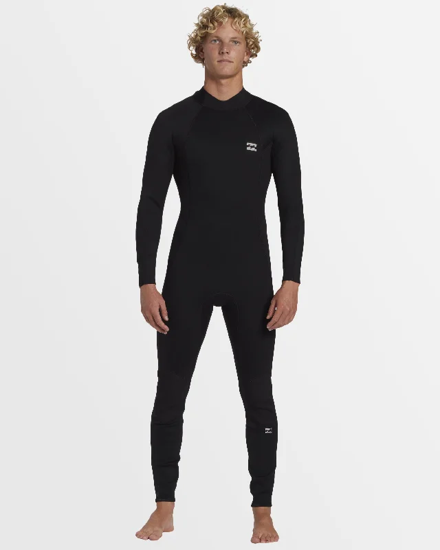 wetsuits for better fit and comfort in waves-Mens 3/2mm Foil Back Zip Wetsuit