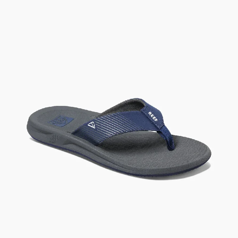 surfboards for advanced wave riding-Reef Mens Phantom II Grey/Navy Sandal