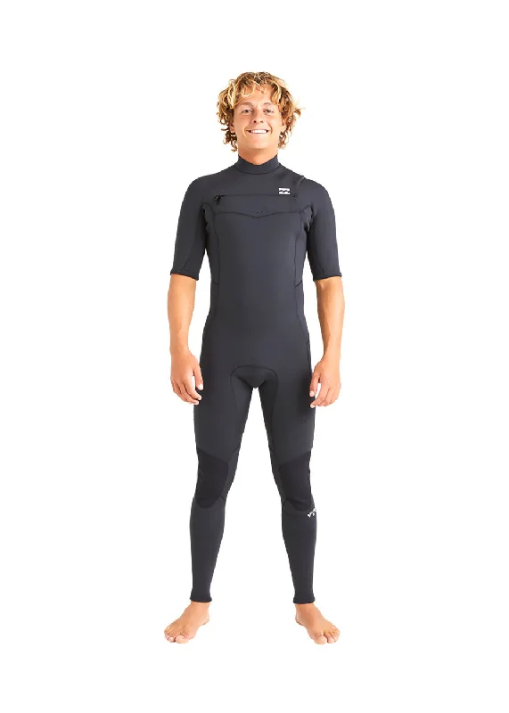 wetsuits for reducing muscle fatigue-Billabong Mens Absolute Natural 2mm CZ GBS SS Steamer Wetsuit