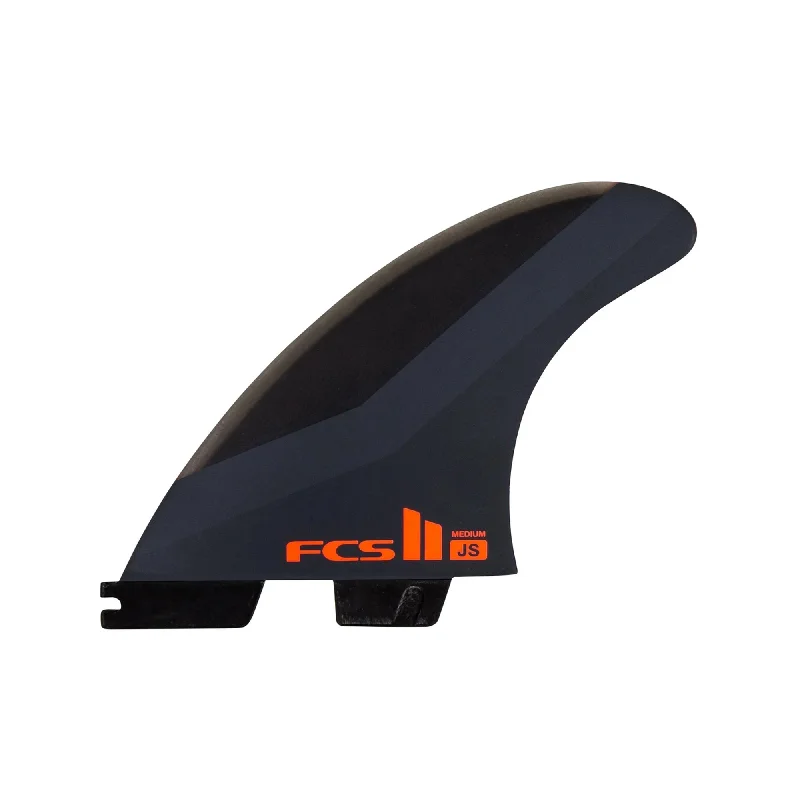 FCS II JS Performance Core Tri Surfboard Fins - Medium/Charcoal