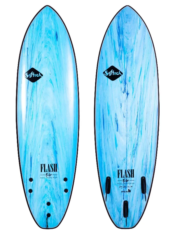 surfboards for lightweight riders-Softech 6'0" Eric G. Flash Aqua Marble