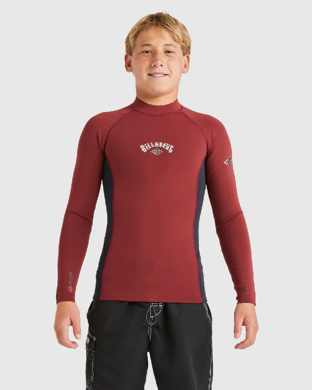 wetsuits for tropical water activities-Boys 8-16 1/1mm Absolute Natural Back Zip Wetsuit