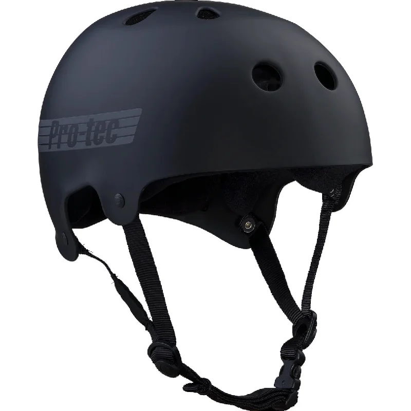 surfboards with reinforced construction for durability-Protec Old School Matte Black Skate Helmet