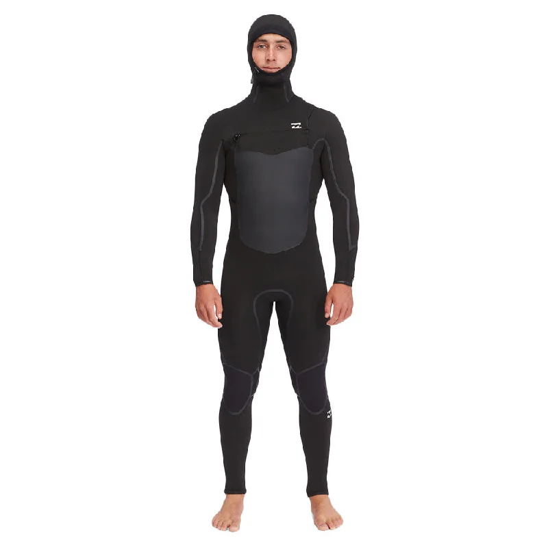 best wetsuits for diving and snorkeling-Billabong Absolute Plus 5/4 Hooded Chest Zip Wetsuit