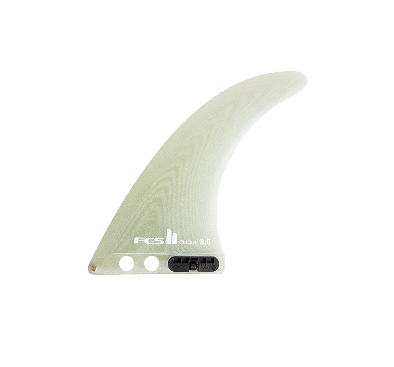 FCS II Clique Performance Glass Longboard Fin - 7"/Clear