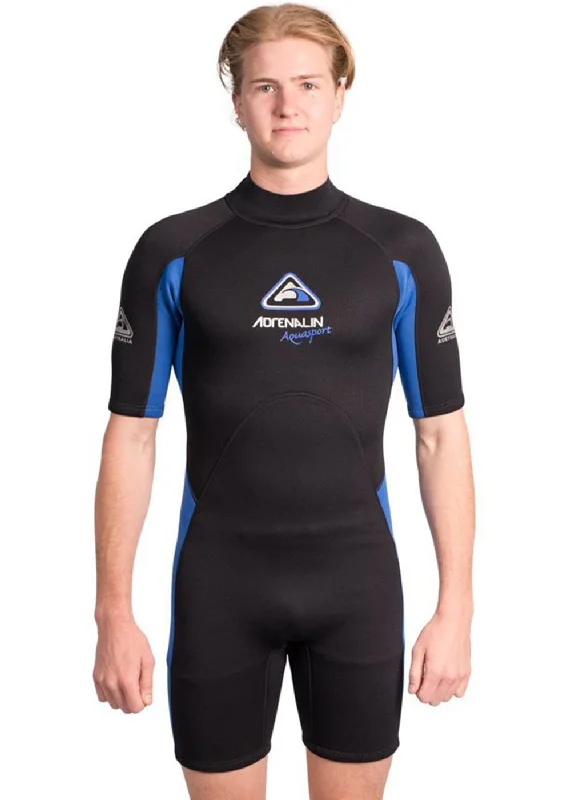 wetsuits for quick and easy fit-Adrenalin Mens Aquasport 2mm Spring Suit Wetsuit