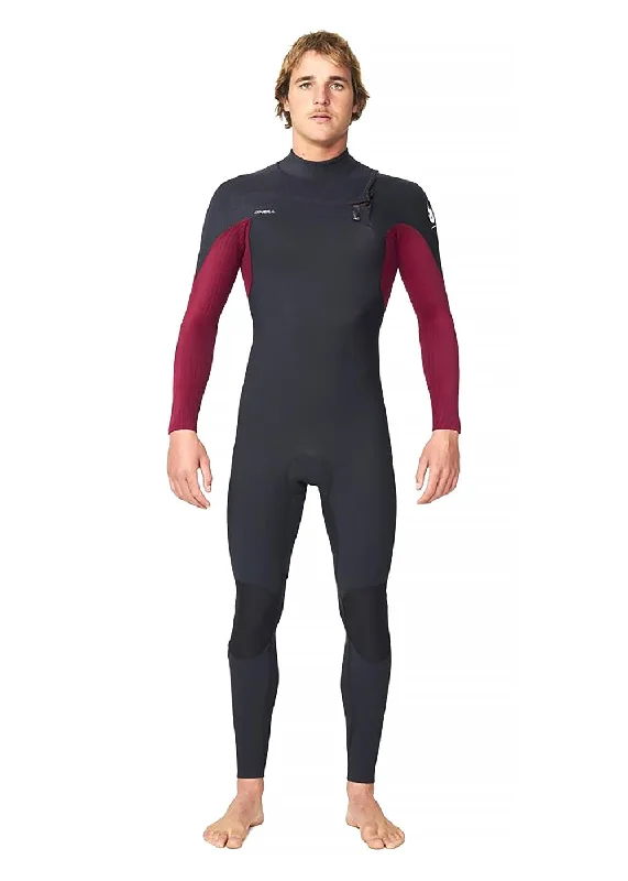 wetsuits with adjustable cuffs to prevent water entry-ONeill Mens Hyper Fire 3/2mm CZ Steamer Wetsuit