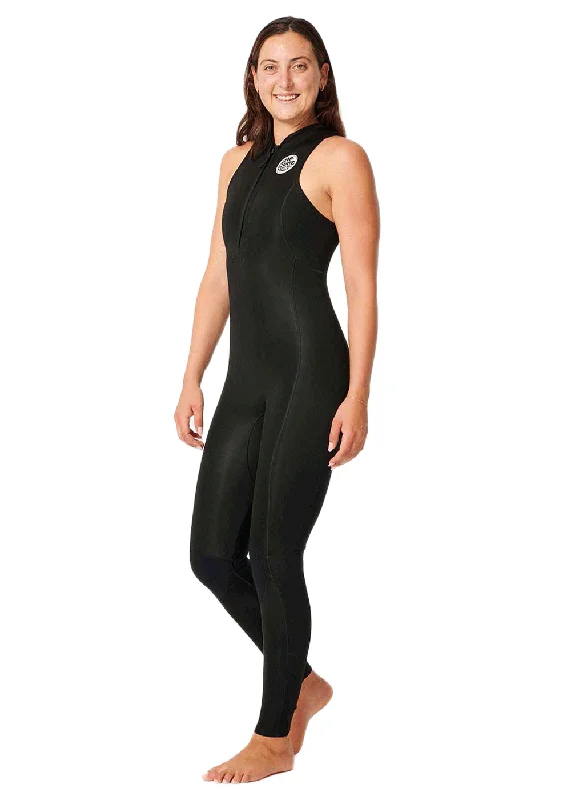 wetsuits with great thermal retention for cold waters-Rip Curl Womens G-Bomb 1.5mm Front Zip Long Jane Wetsuit