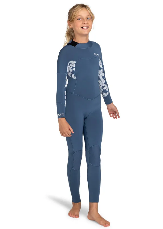 high-quality wetsuits for scuba diving-Roxy Girls Swell Series 3/2mm Back Zip Steamer Wetsuit