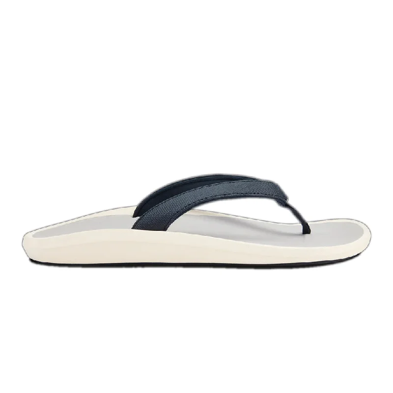 surfboards with single fin design for smooth rides-Olukai Womens Pi'oe Trench Blue/ Mist Grey Sandal