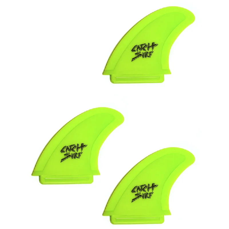 Catch Surf Fins - Hi-Perf Safety Edge: Tri Fin Set Lime