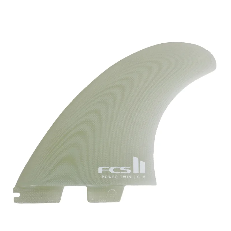 FCS II Power Stabilizer 2+1 Surfboard Fins - Small/Clear