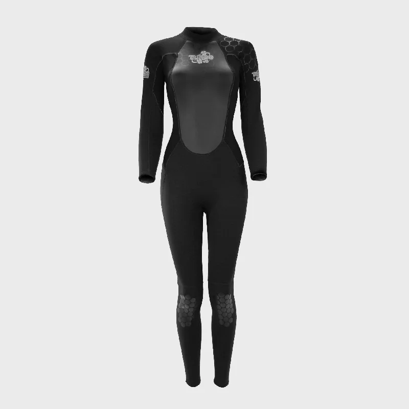 wetsuits for surfing in colder climates-TWF Turbo 2.5mm Womens Wetsuit - Black