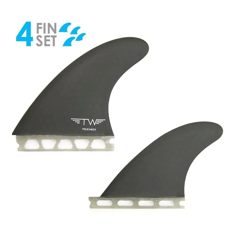 True Ames Tyler Warren Futures Quad Surfboard Fins - Medium/Smoke