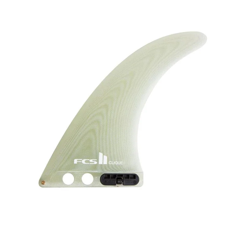 FCS II Clique Performance Glass Longboard Fin - 9"/Clear